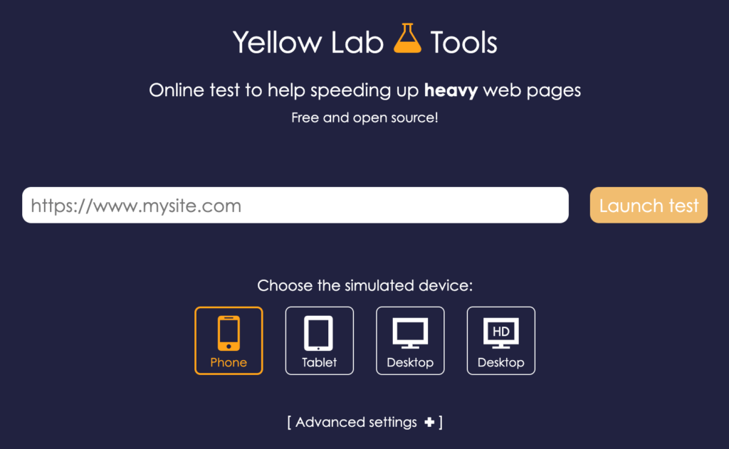 Yellow Lab Tools v2 home page